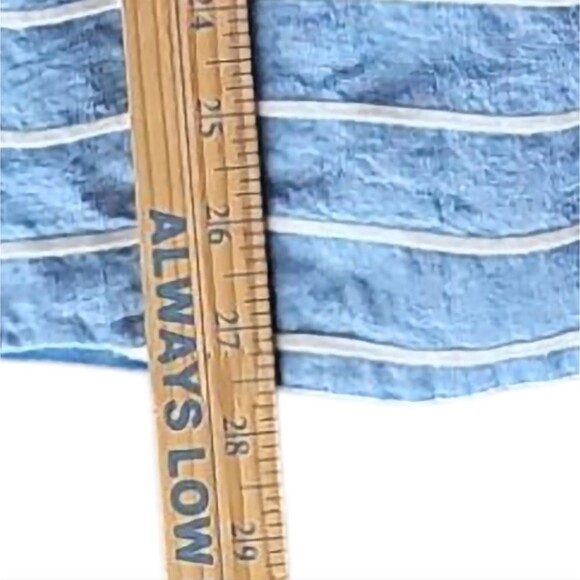 Gap Linen Spaghetti Strap Fully Lined Striped Mini Summer Sundress Pockets Sz 10 - Picture 10 of 14